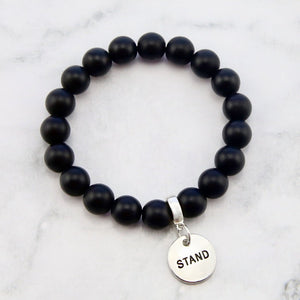 Create Your Own Bracelet - Stone Beads & Word Charm