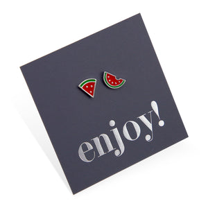 Sweet Watermelon - Sterling Silver Studs - Enjoy (9615)