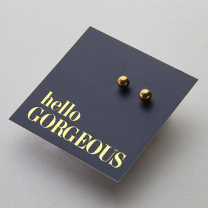 Stainless Steel Ball shape earrings. Hypoallergenic studs in Rose Gold, Silver, Black & Gold. Star shaped. Beautiful Gifts by Sister and Soul. Foil feature gift card Girl you are amazing.