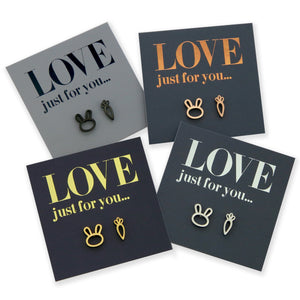 Stainless Steel Earring Studs | Rabbit & Carrot - Love Just For You