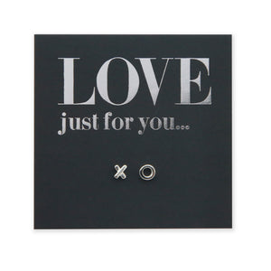 Tiny XO - Sterling Silver Studs - Love Just For You (8214-R)