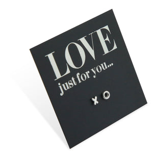 Tiny XO - Sterling Silver Studs - Love Just For You (8214-R)