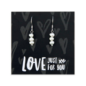 Love Just For You - Fresh Water Pearl Drop Dangle Earrings (9512-R)