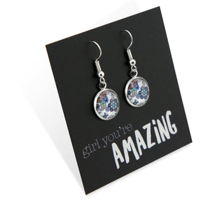 BOHO Collection - Girl You're Amazing - Bright Silver Dangle Earrings - Rhapsody (12363)