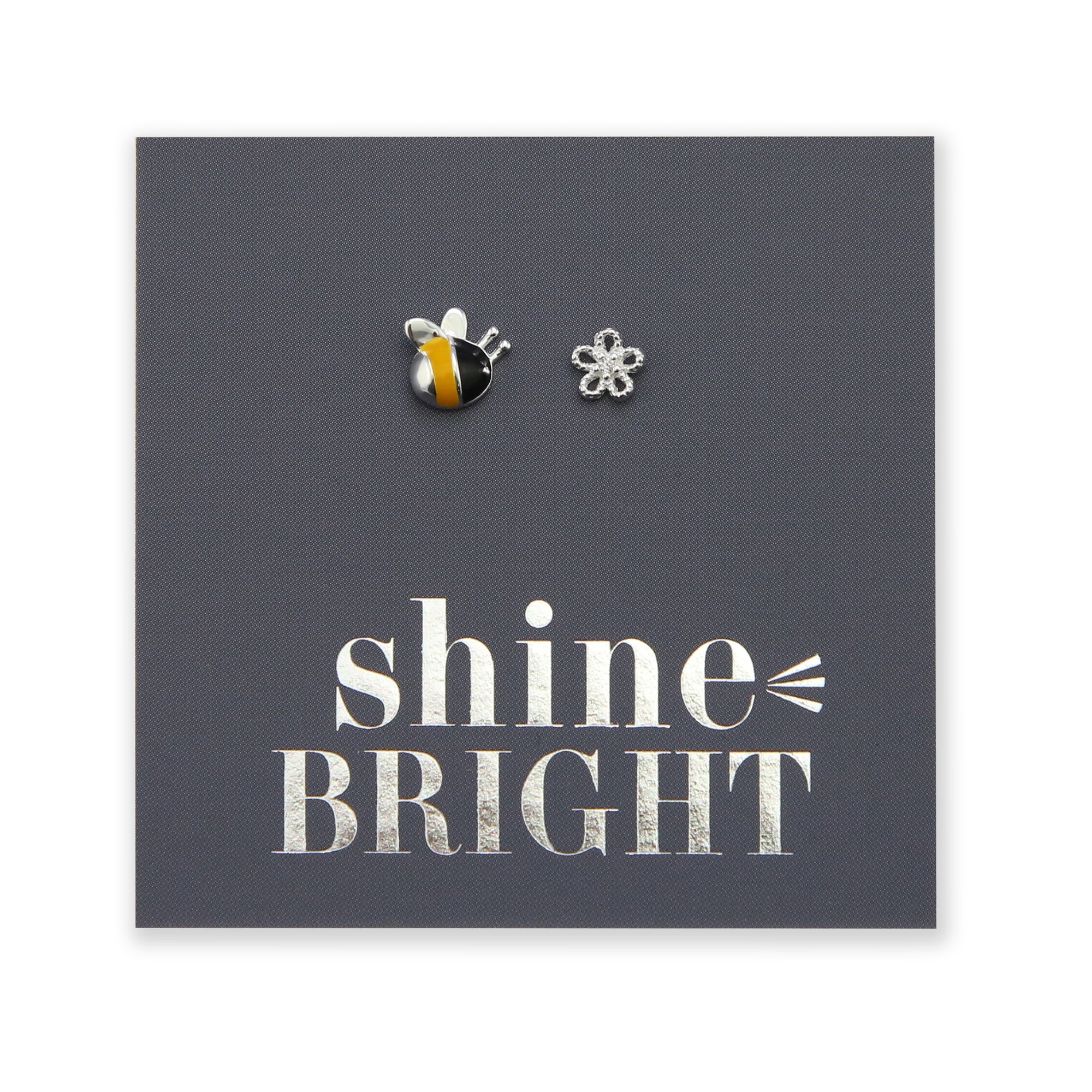 Bumble Bee Bloom Studs - Sterling Silver - Shine Bright (8914-F)