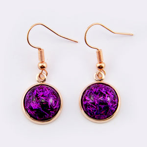 SPARKLEFEST - Girl You're Amazing - Rose Gold Dangles- Purple Glitter (12621)