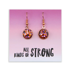 SPARKLEFEST - All Kinds of Strong - Rose Gold Dangles - Dazzle Pop (2104-R)