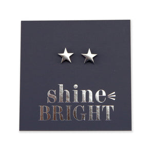 Stainless Steel Earring Studs - Shine Bright - STAR