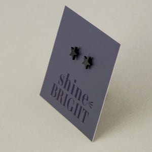 Stainless Steel Earring Studs - Shine Bright - STAR