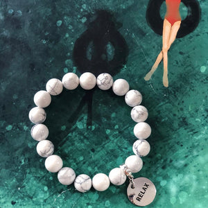 Create Your Own Bracelet - Stone Beads & Word Charm