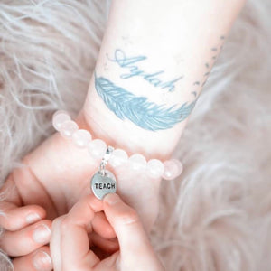 Create Your Own Bracelet - Stone Beads & Word Charm