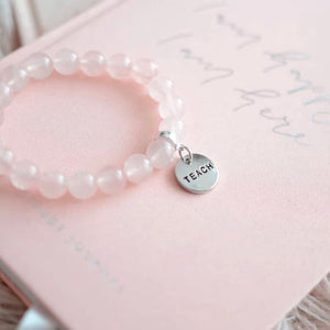Create Your Own Bracelet - Stone Beads & Word Charm