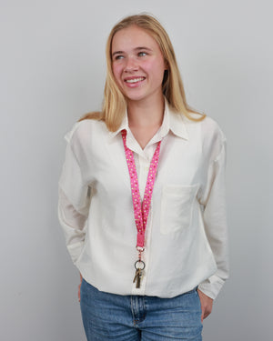 Premium Lanyard - Pink Polka