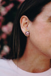 SPARKLEFEST - Grateful! Glitter Resin Earrings set in Silver - Pretty Pink (8901)