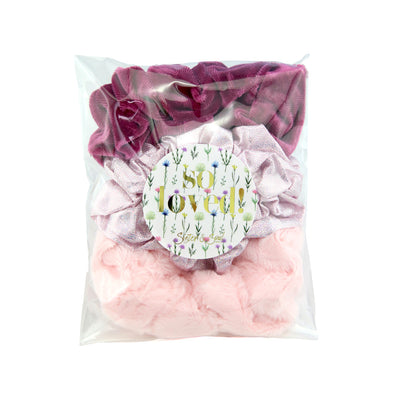 HAIR ACCESSORY PACKS - SCRUNCHIE 3 pack - Gorgeous Pink (7018-1)