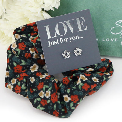 LOVE Just For You FLORAL Scrunchie Gift Bundle (T05)