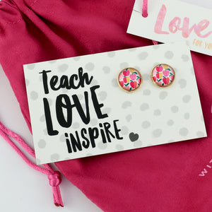 TEACH LOVE INSPIRE Apples In Hot Pink Bundle (L08)