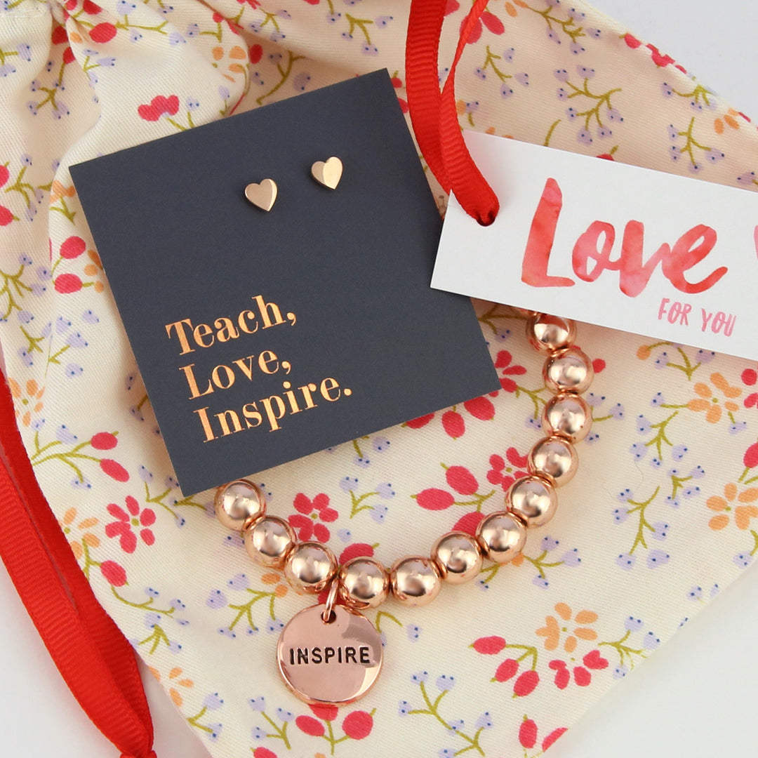 Rose Gold & Floral - Teach Love Inspire - Gift Bundle (L12)