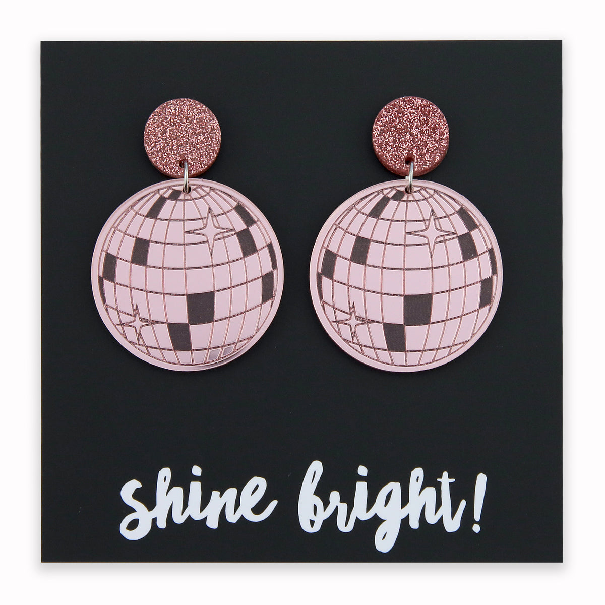 Acrylic Dangles - 'Shine Bright' - Disco Ball (12243)