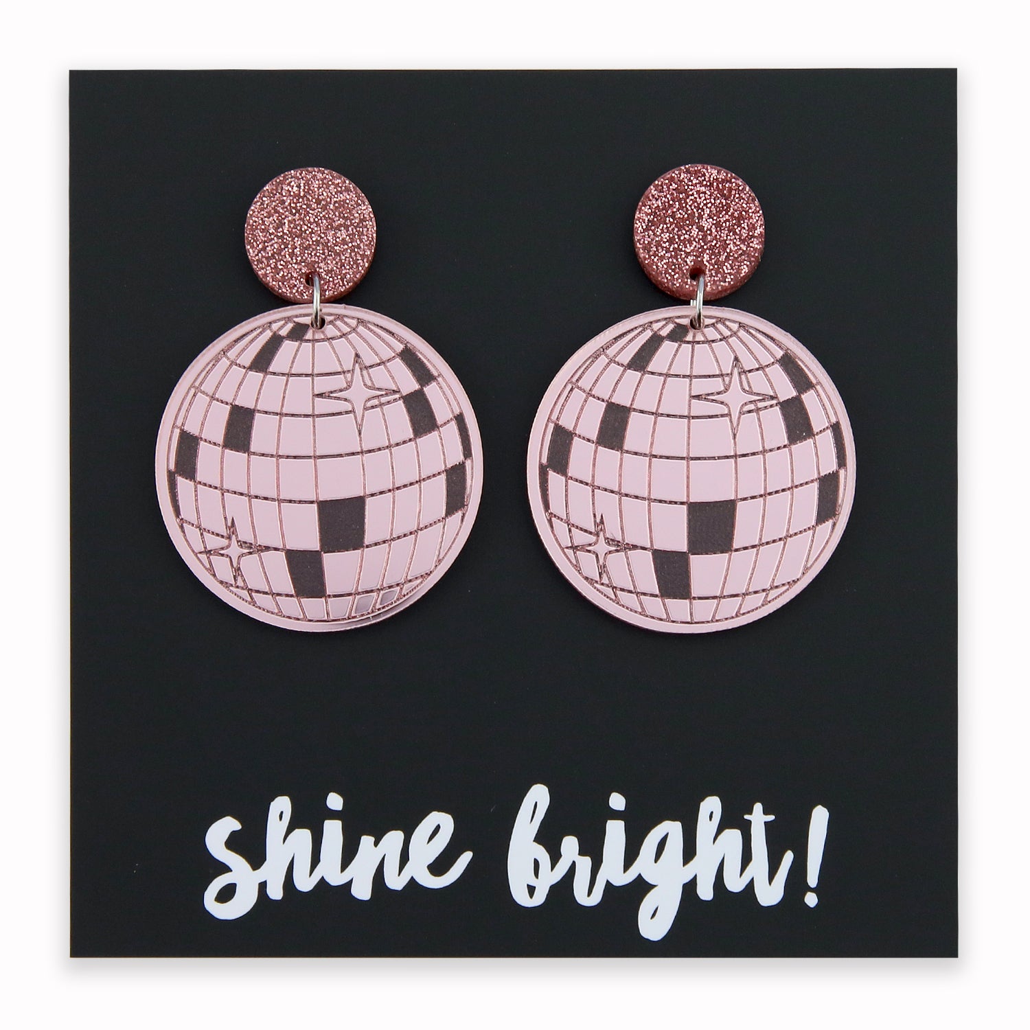 Acrylic Dangles - 'Shine Bright' - Disco Ball (12243)