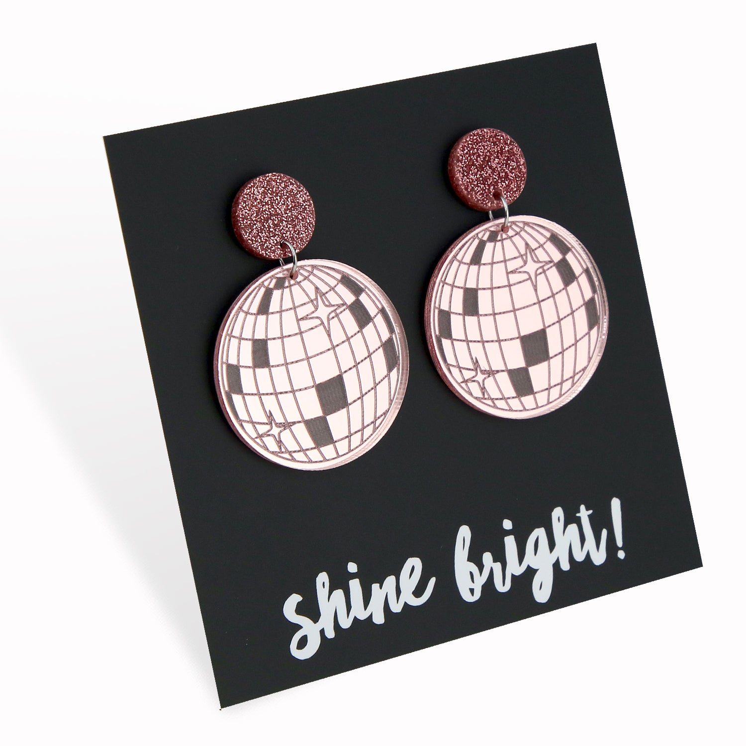 Acrylic Dangles - 'Shine Bright' - Disco Ball (12243)