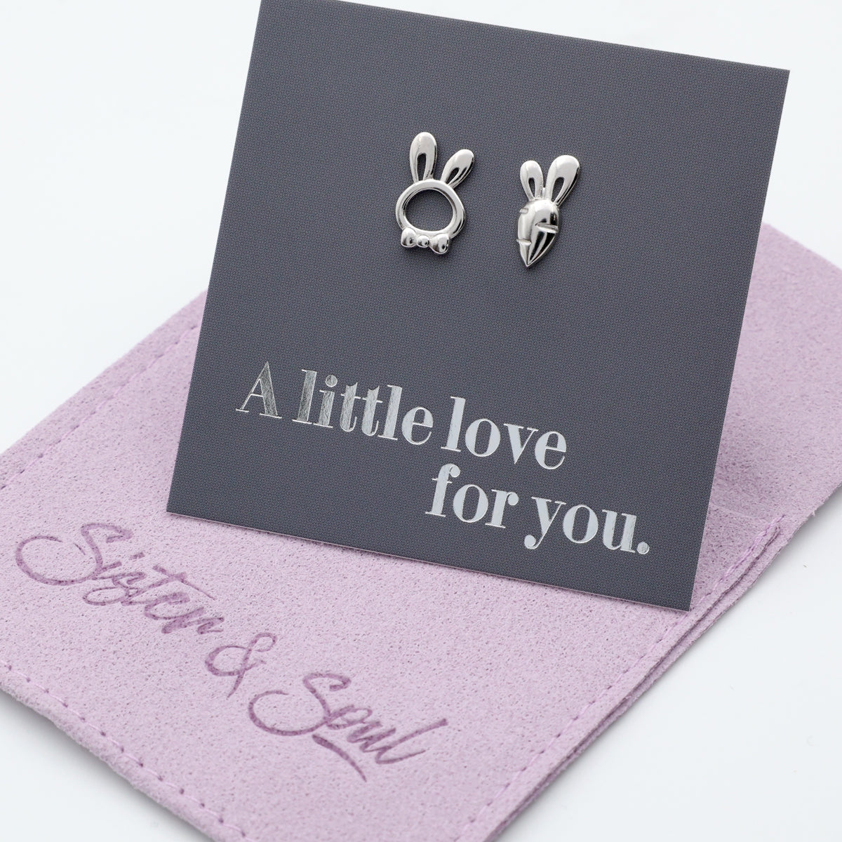 Sterling Silver Earring Studs | Bunny & Carrot Silver - Love Just For You