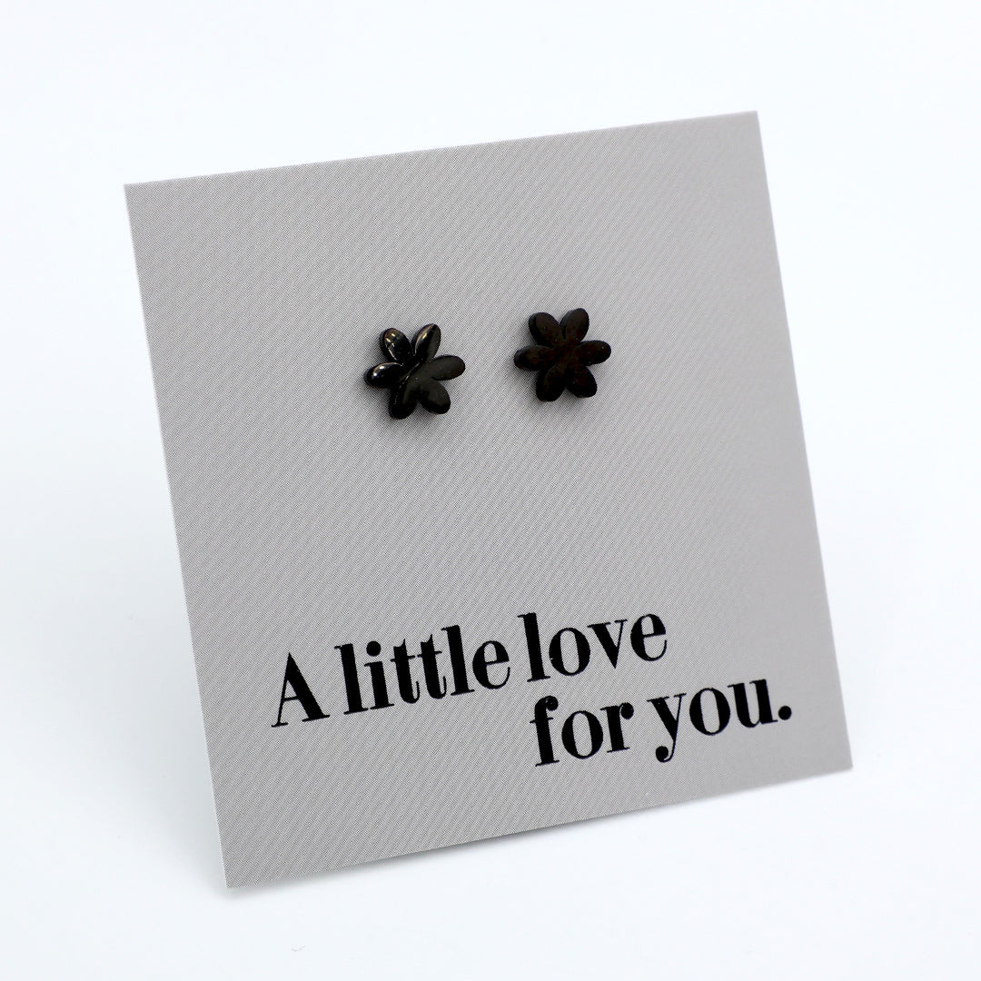 Stainless Steel Earring Studs - A Little Love For You - PRETTY FLOWERS