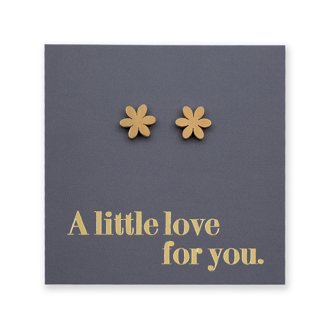 Stainless Steel Earring Studs - A Little Love For You - PRETTY FLOWERS
