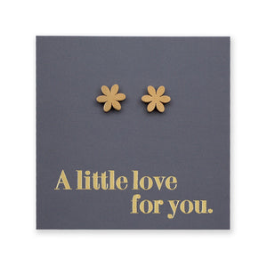 Stainless Steel Earring Studs - A Little Love For You - PRETTY FLOWERS