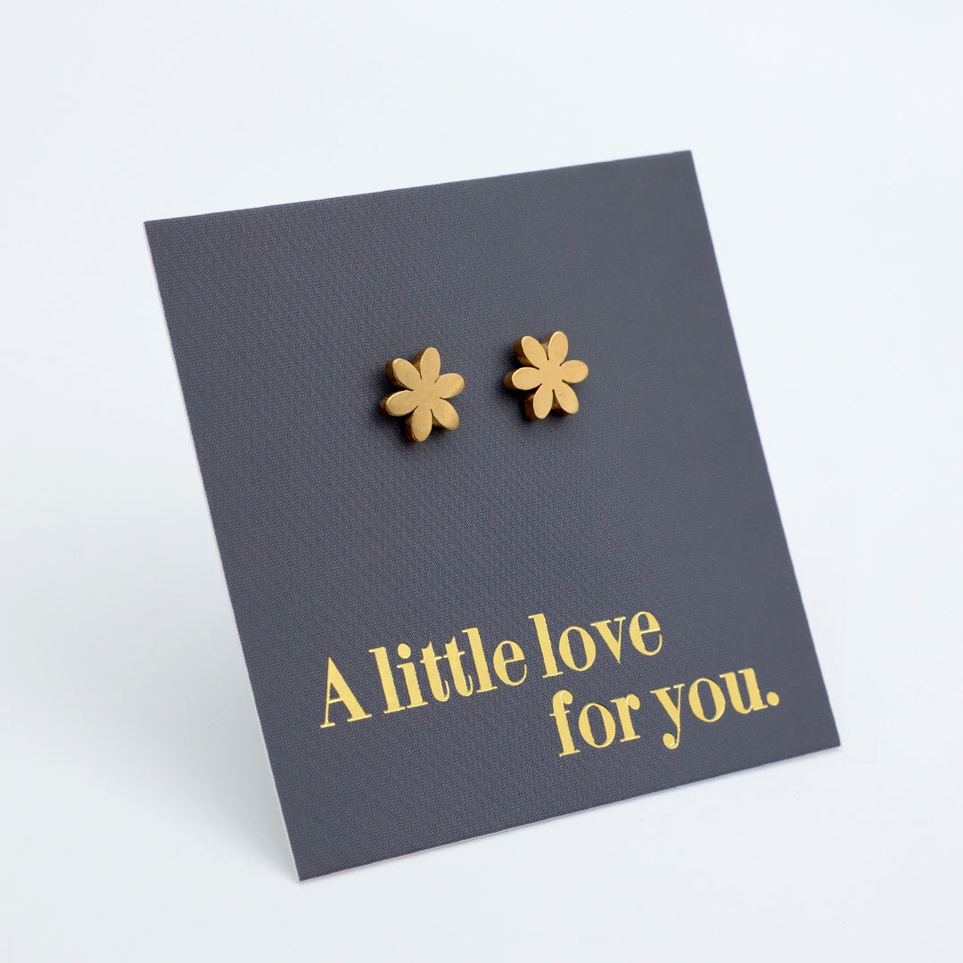 Stainless Steel Earring Studs - A Little Love For You - PRETTY FLOWERS