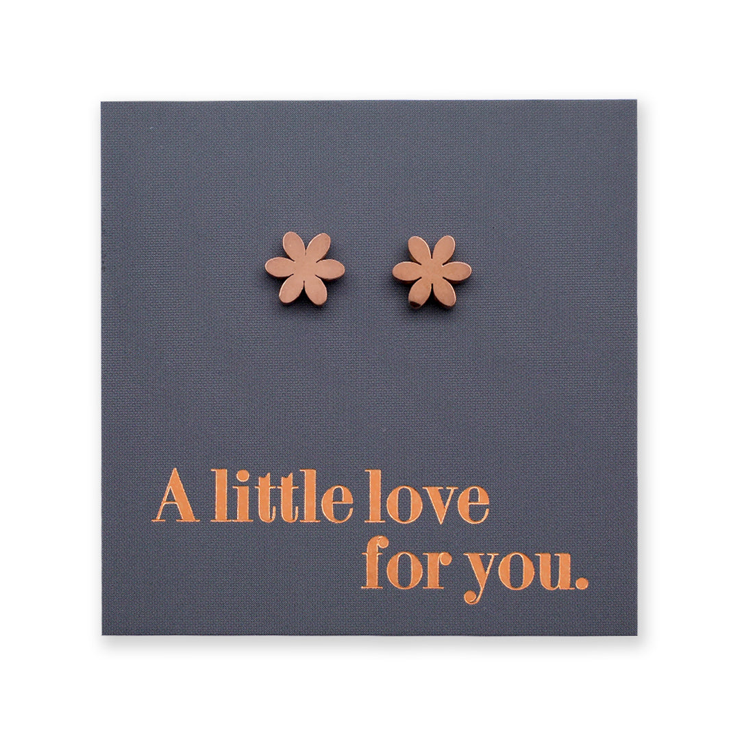 Stainless Steel Earring Studs - A Little Love For You - PRETTY FLOWERS