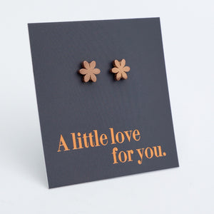 Stainless Steel Earring Studs - A Little Love For You - PRETTY FLOWERS