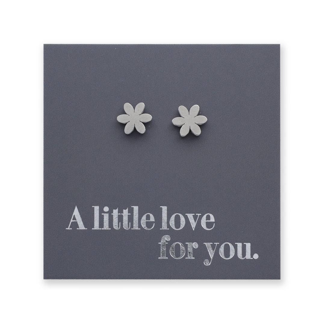 Stainless Steel Earring Studs - A Little Love For You - PRETTY FLOWERS