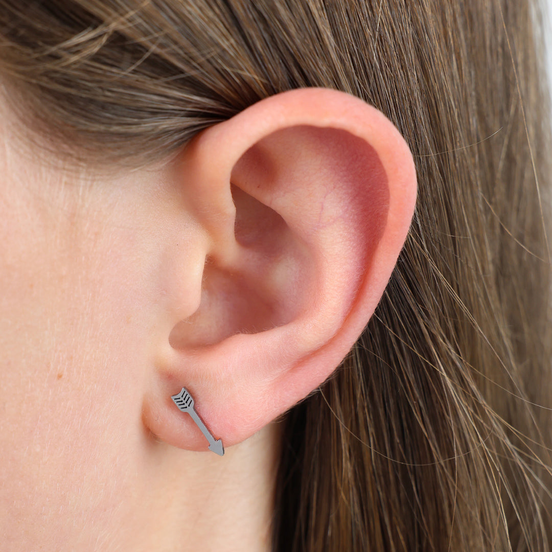 Stainless Steel Earring Studs - Babe, You Got This - Arrows