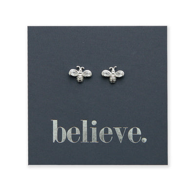 Bumble Bee Studs - Sterling Silver - Believe (2412-F)
