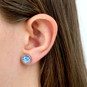 You Are Amazing - Silver Stainless Steel 8mm Circle Studs - BLUEY (12415)