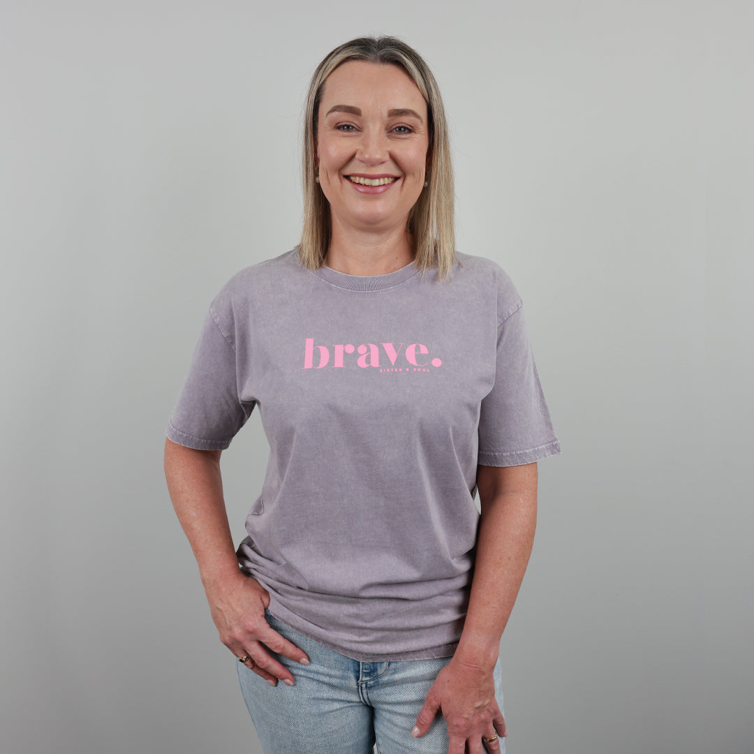 Brave Boyfriend T-Shirt - Purple Haze