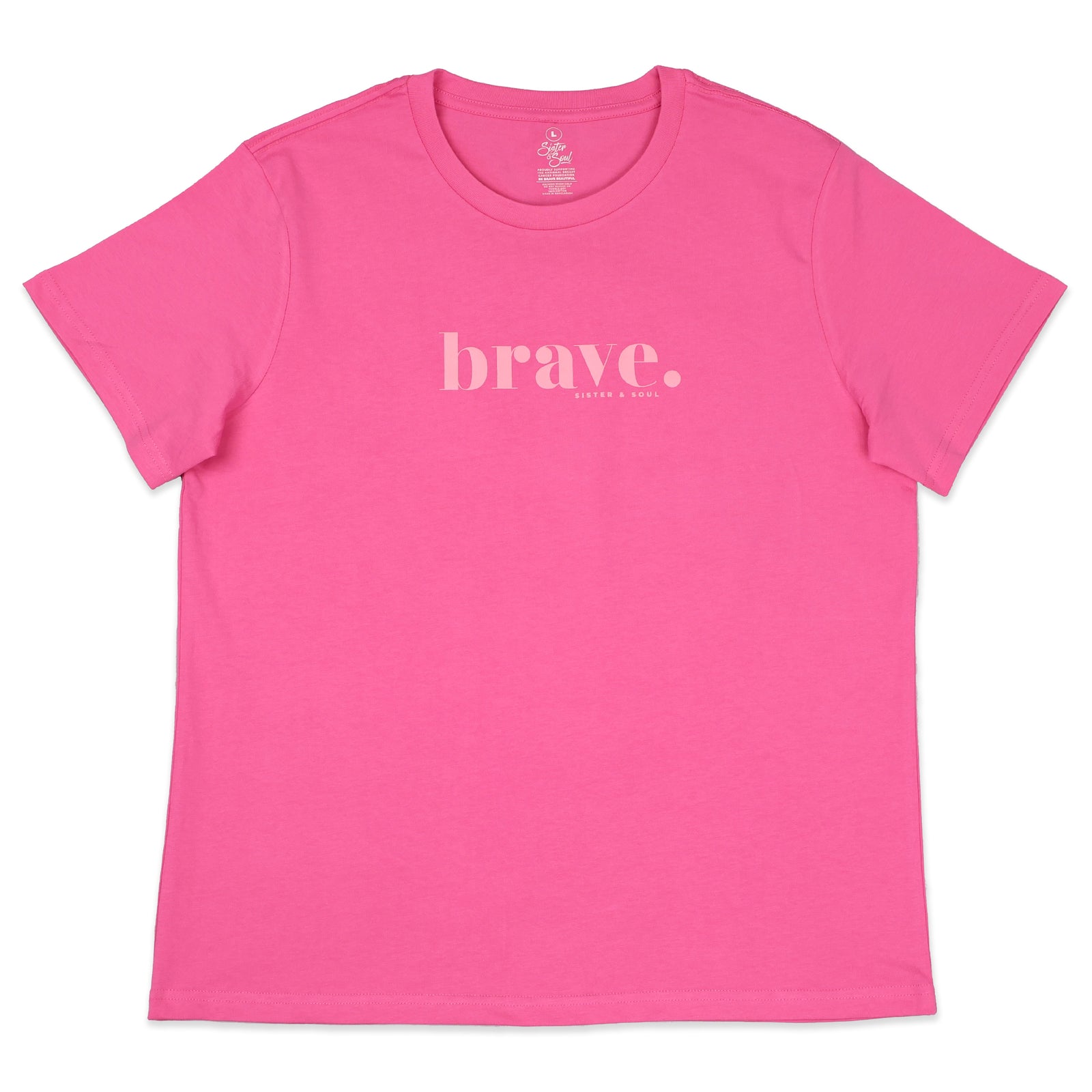 BRAVE - Pink Pop Boxy Tee - Pink Print