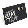Breathe Relax Enjoy - Palm Tree - Gold Stud Earrings (9610)