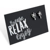 Breathe Relax Enjoy - Palm Tree - Silver Stud Earrings (9717)