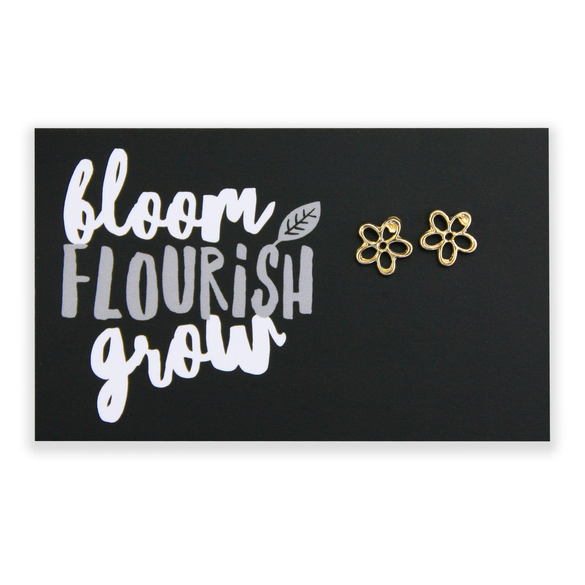 Forever Spring - Bloom Flourish Grow! Daisy Earring Studs - Gold (9601)