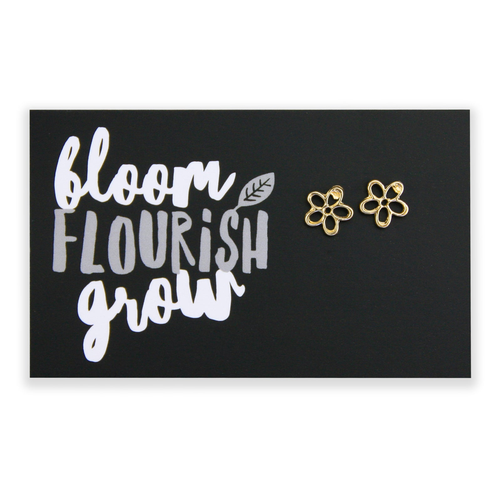 Forever Spring - Bloom Flourish Grow! Daisy Earring Studs - Gold (9601)