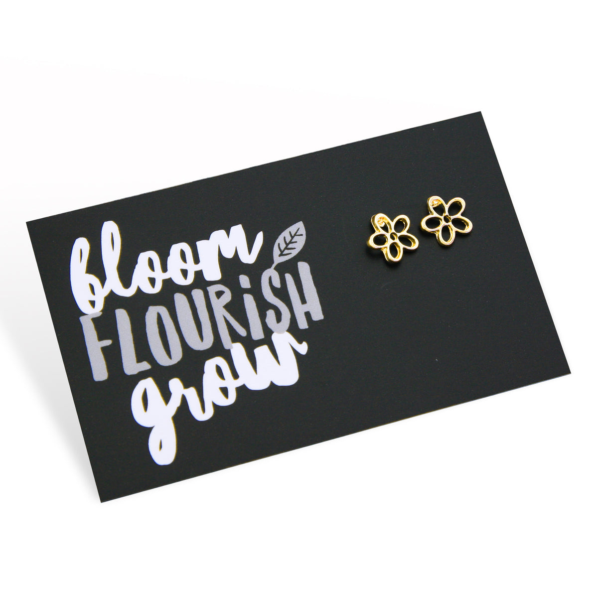Forever Spring - Bloom Flourish Grow! Daisy Earring Studs - Gold (9601)