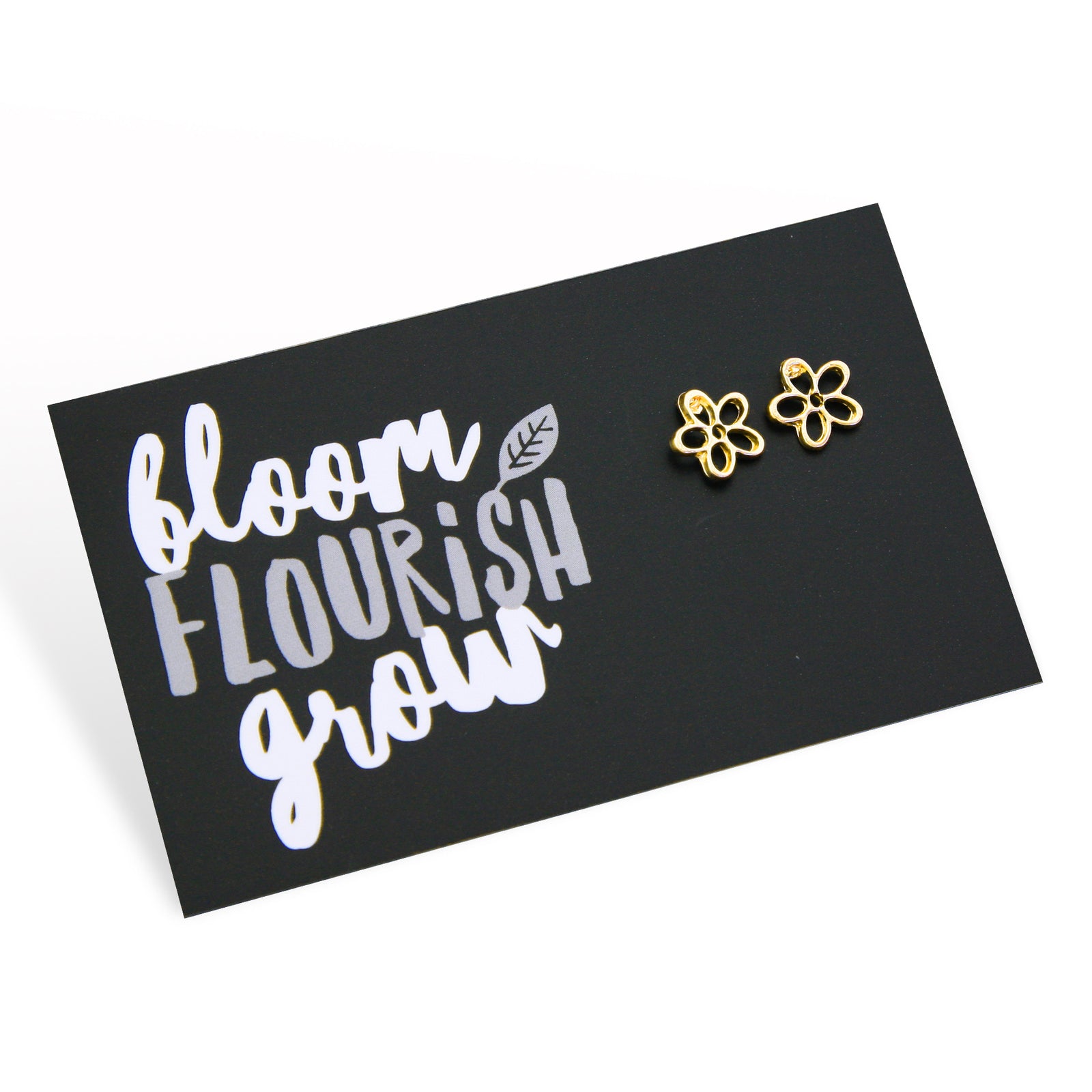 Forever Spring - Bloom Flourish Grow! Daisy Earring Studs - Gold (9601)