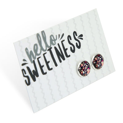 Heart & Soul Collection - Hello Sweetness - Bright Silver 12mm Circle Studs - Charlotte (11415)