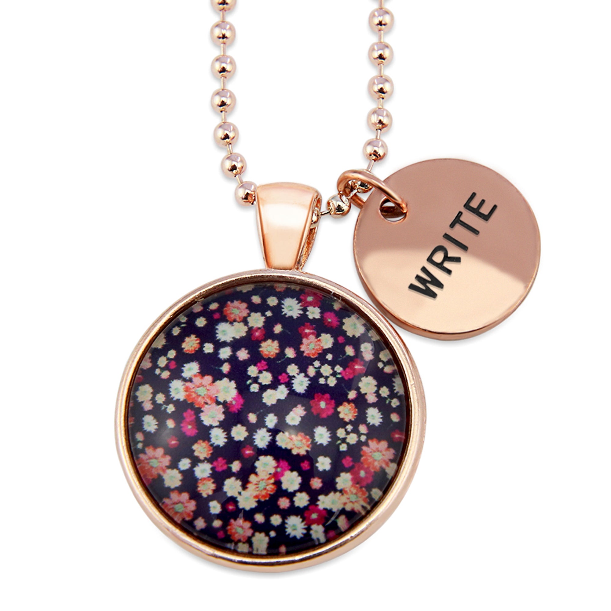 Heart & Soul Collection - Rose Gold 'WRITE' Necklace - Charlotte - (11222)