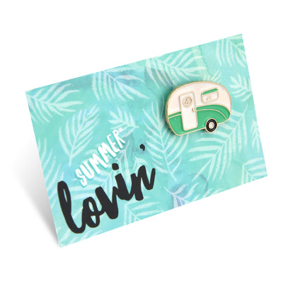 Lovely Pins! Summer Lovin - Cute Caravan Enamel Badge Pin - (10435)