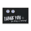 Heart & Soul Collection - Thank You For Being So Amazing - Vintage Gold 12mm Circle Studs - Daisy Garden (12463)