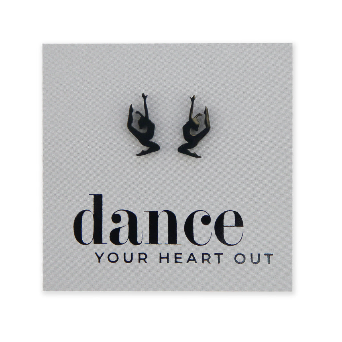 Stainless Steel Earring Studs - Dance Your Heart Out - BEAUTIFUL DANCER