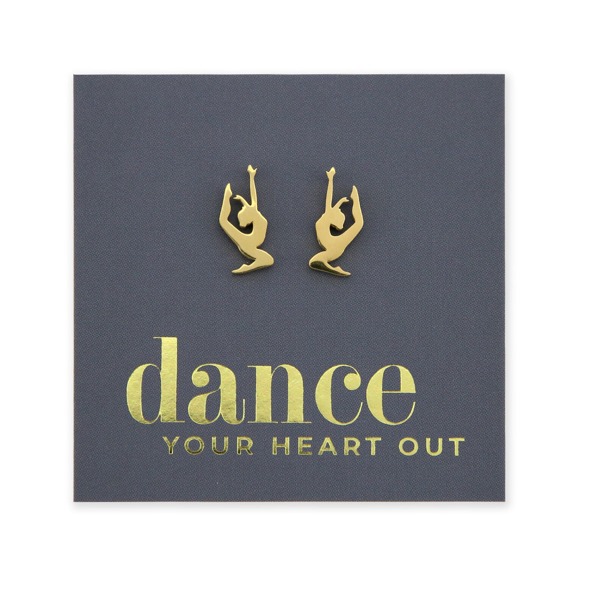 Stainless Steel Earring Studs - Dance Your Heart Out - BEAUTIFUL DANCER